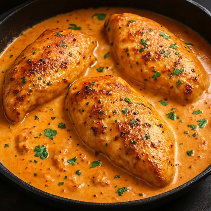 Hähnchen in Chipotle-Sahnesauce