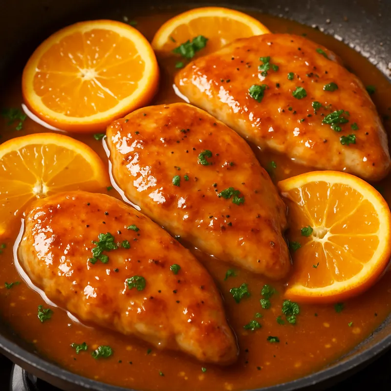 Hähnchen in Orangensauce