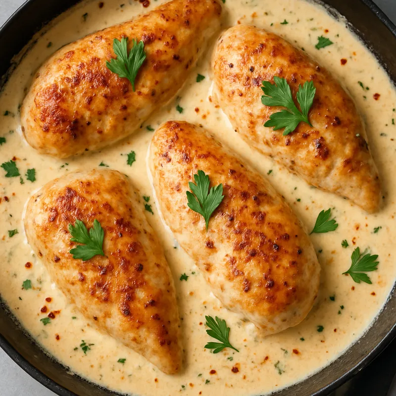Hähnchen in Sahnesauce