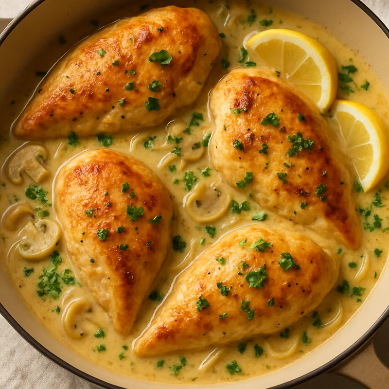 Hähnchen in Weißwein
