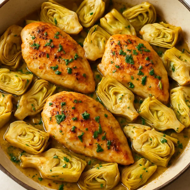 Hähnchen mit Artischocken