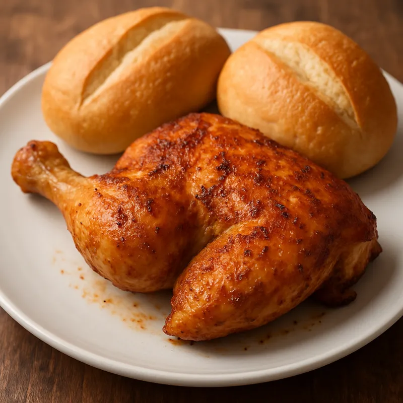 Hähnchen mit Brötchen