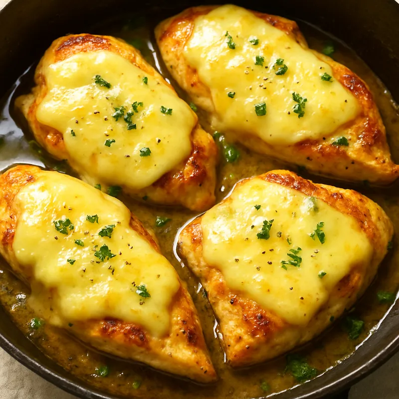Hähnchen mit Comté-Käse