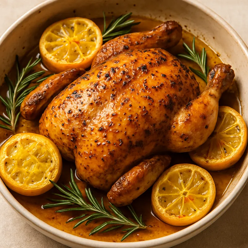 Hähnchen mit eingelegter Zitrone