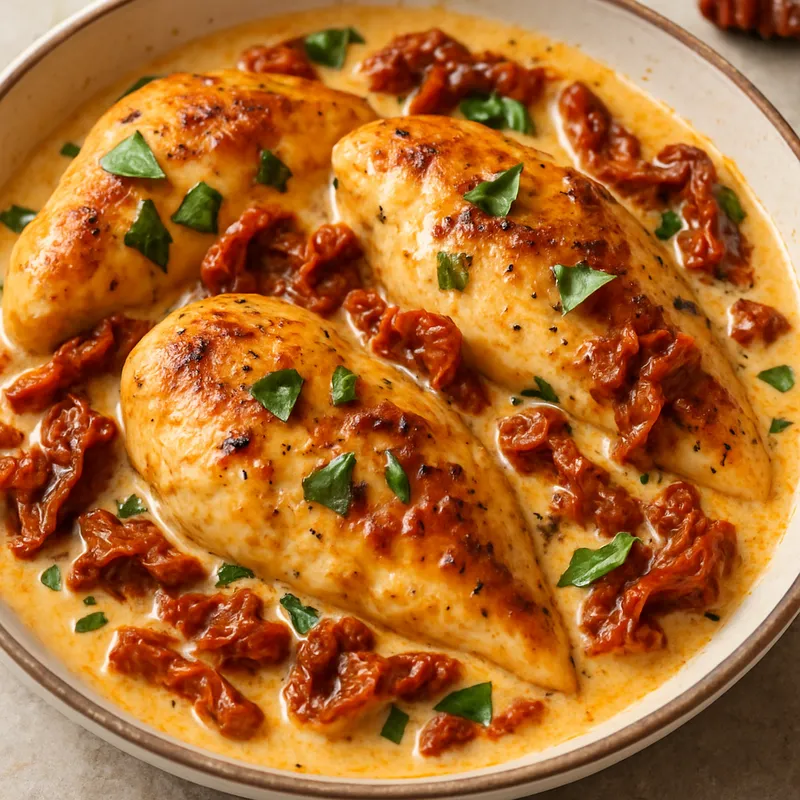Hähnchen mit getrockneten Tomaten