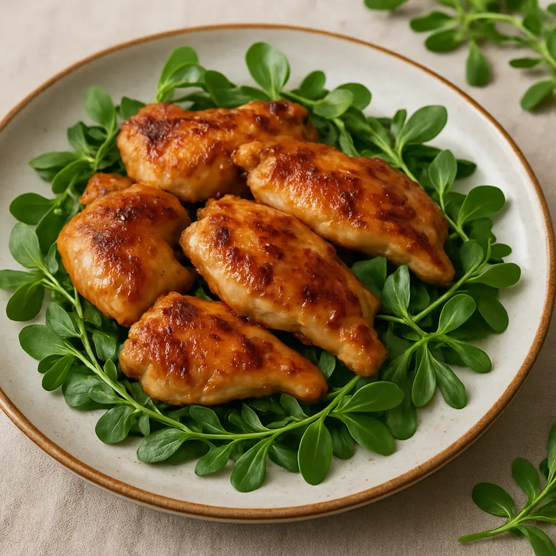 Hähnchen mit Portulak