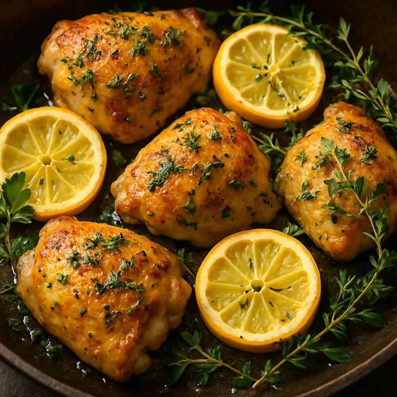 Hähnchen mit Zitrone und Kräutern