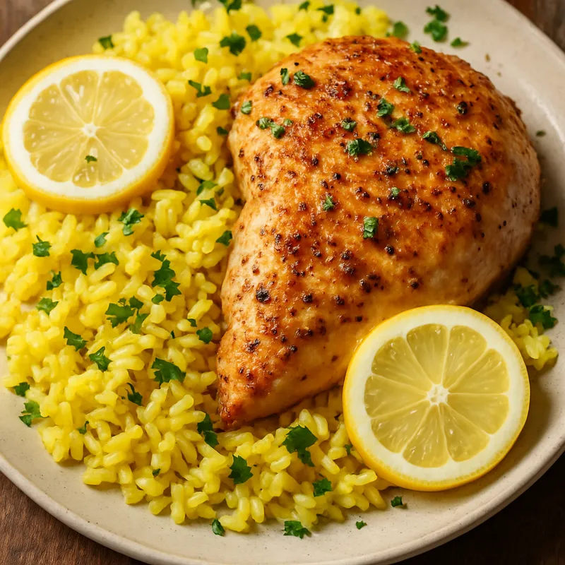 Hähnchen mit Zitronenreis