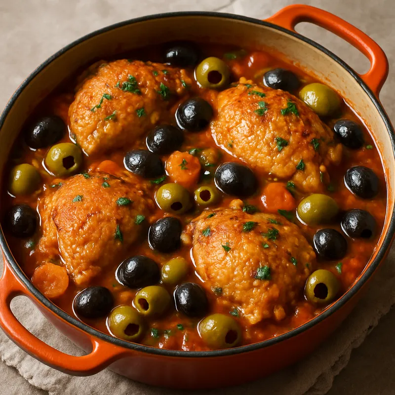 Hähnchen-Oliven-Eintopf
