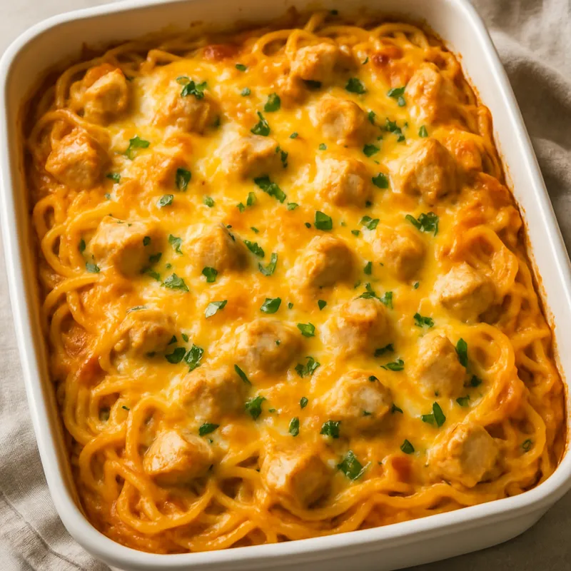 Hähnchen-Spaghetti-Auflauf