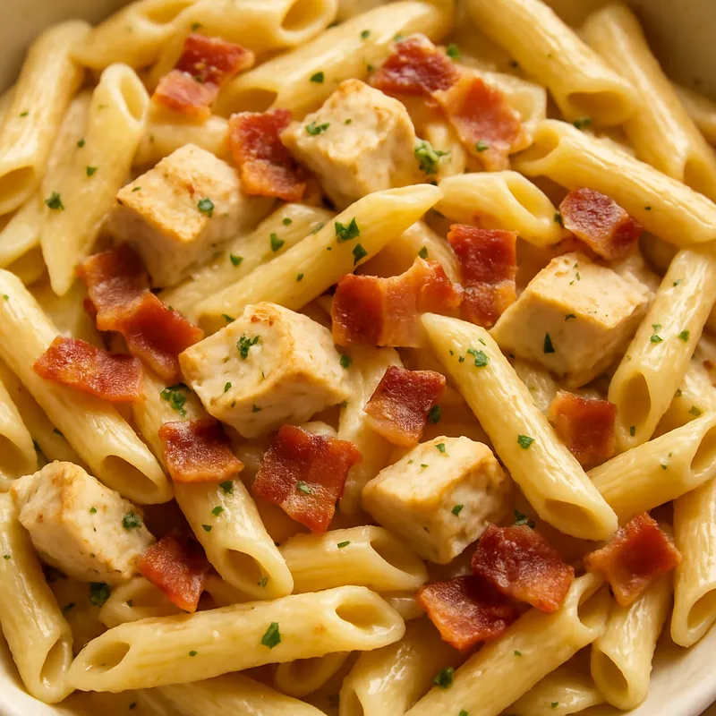 Hähnchen-Speck-Ranch-Pasta