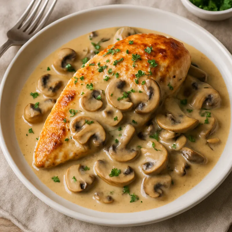 Hähnchenbrust in Pilzsauce