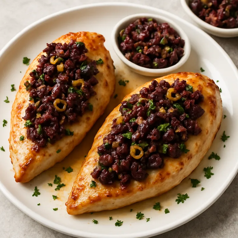 Hähnchenbrust mit Oliven-Tapenade