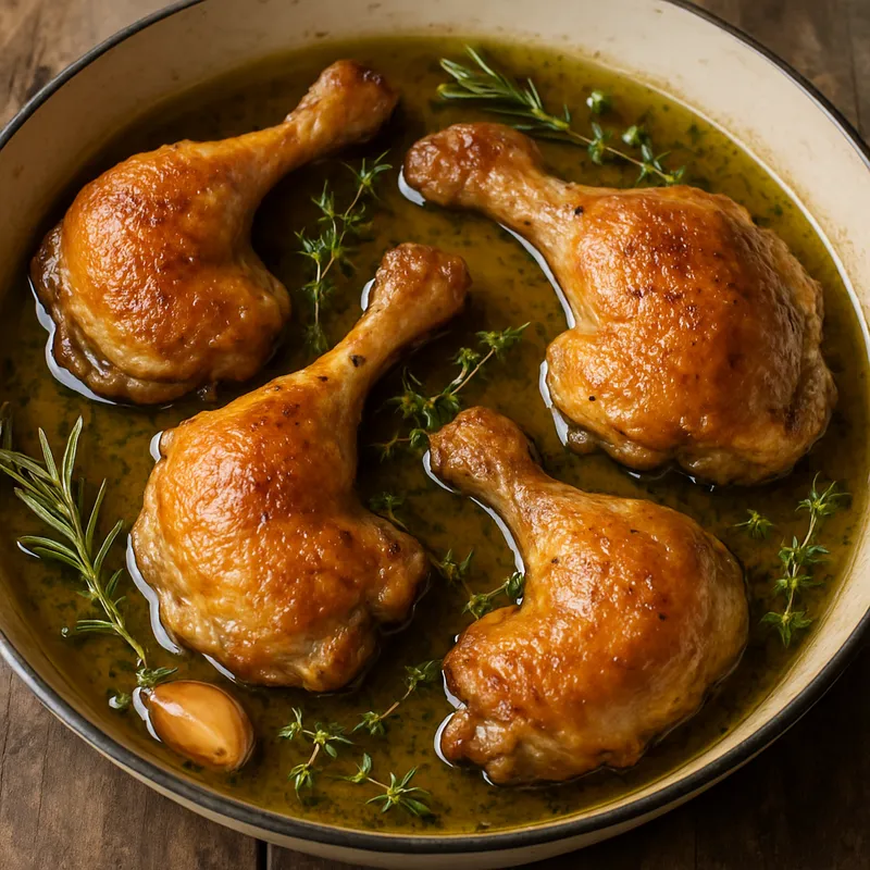 Hähnchenschenkel Confit