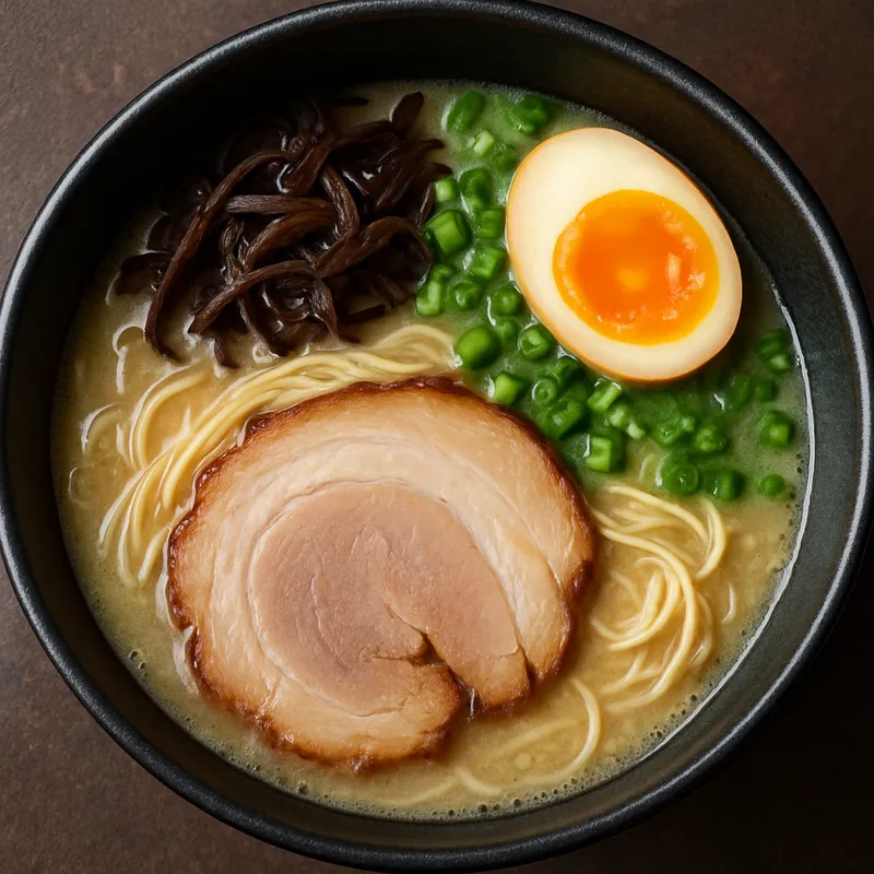 Hakata Ramen (Schweineknochenfond-Ramen)