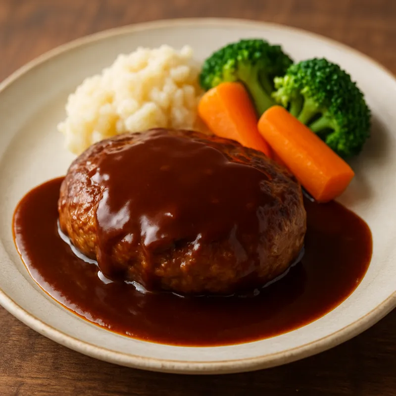 Hamburger Steak mit Demi-glace