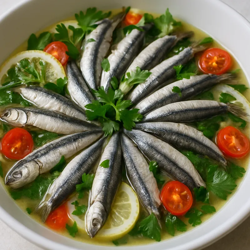 Hamsi Bugulama (Gedünstete Anchovis)