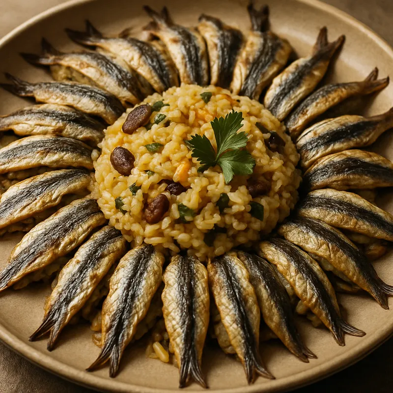 Hamsi Pilavi (Anchovis-Reispilaf)
