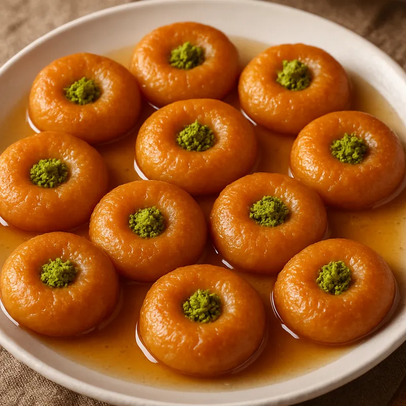 Hanım Göbeği (Lady's Navel Pastry with Syrup)
