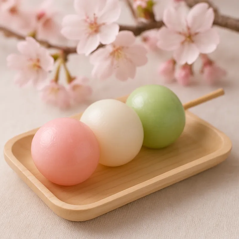 Hanami Dango (Kirschblüten-Dango)