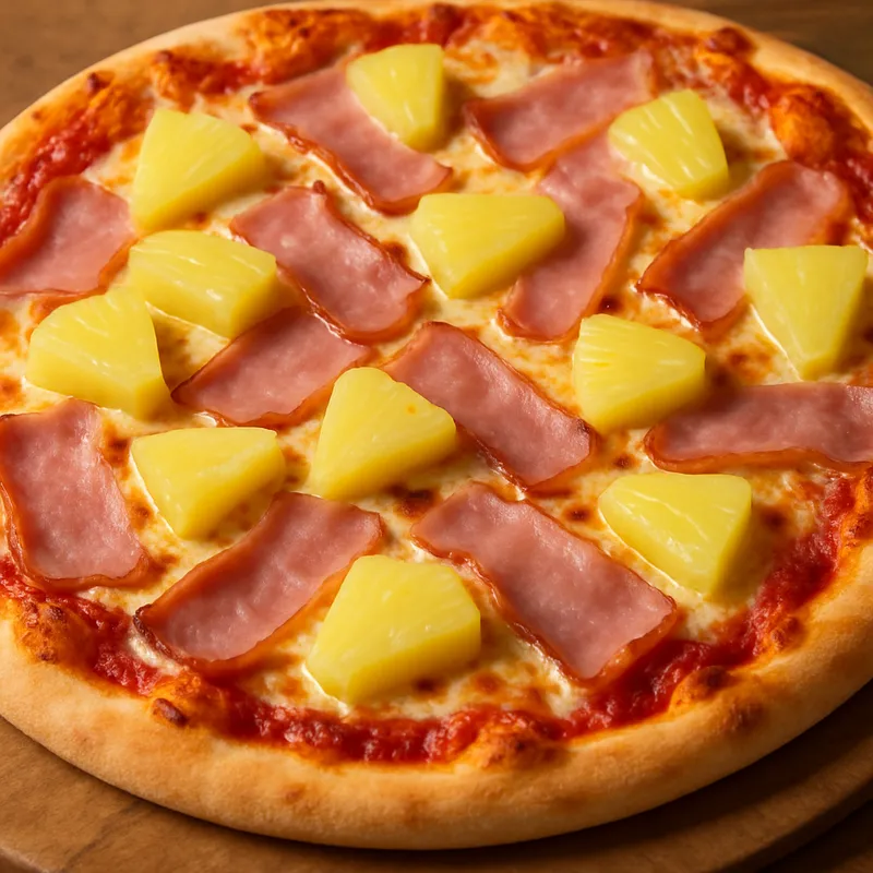 Hawaii-Pizza (Schinken und Ananas)