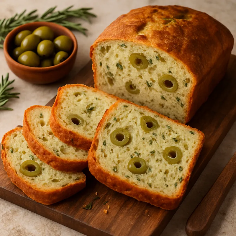Herzhafter Olivenkuchen