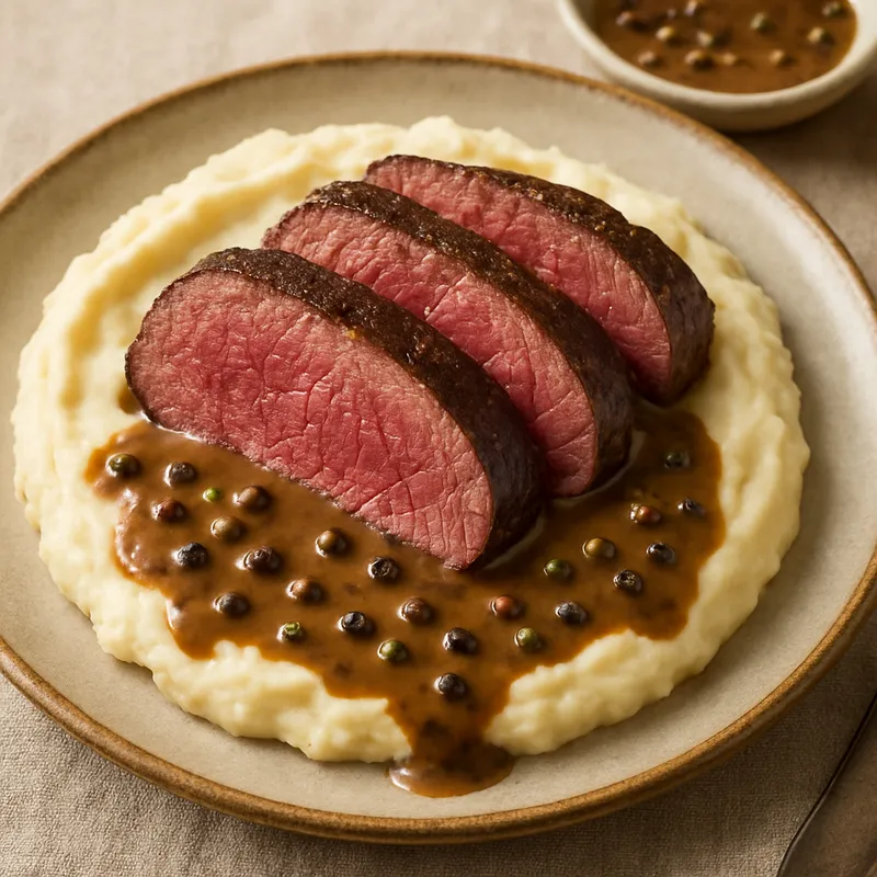 Hirschfilet mit Pfeffersauce