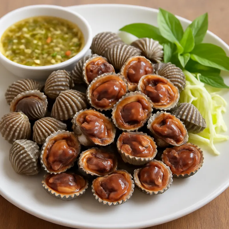 Hoi Kraeng Luak (Blanchierte Blutmuscheln)