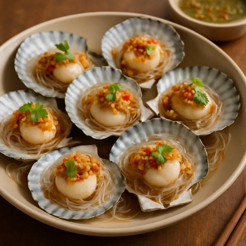 Hoi Mang Phu Neung (Gedämpfte Muscheln mit Glasnudeln)