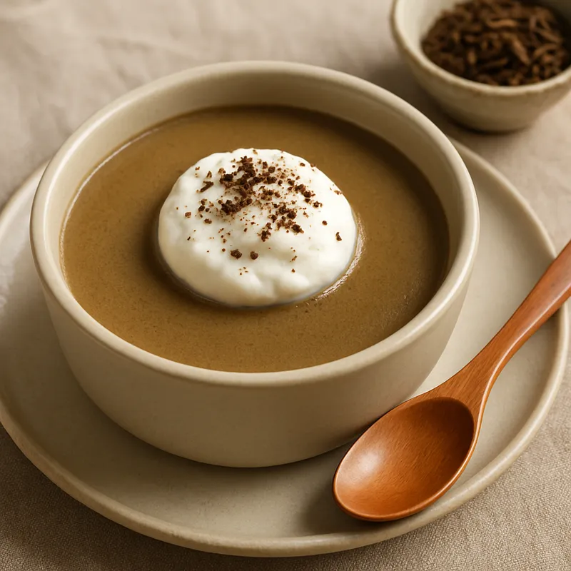 Hojicha-Pudding