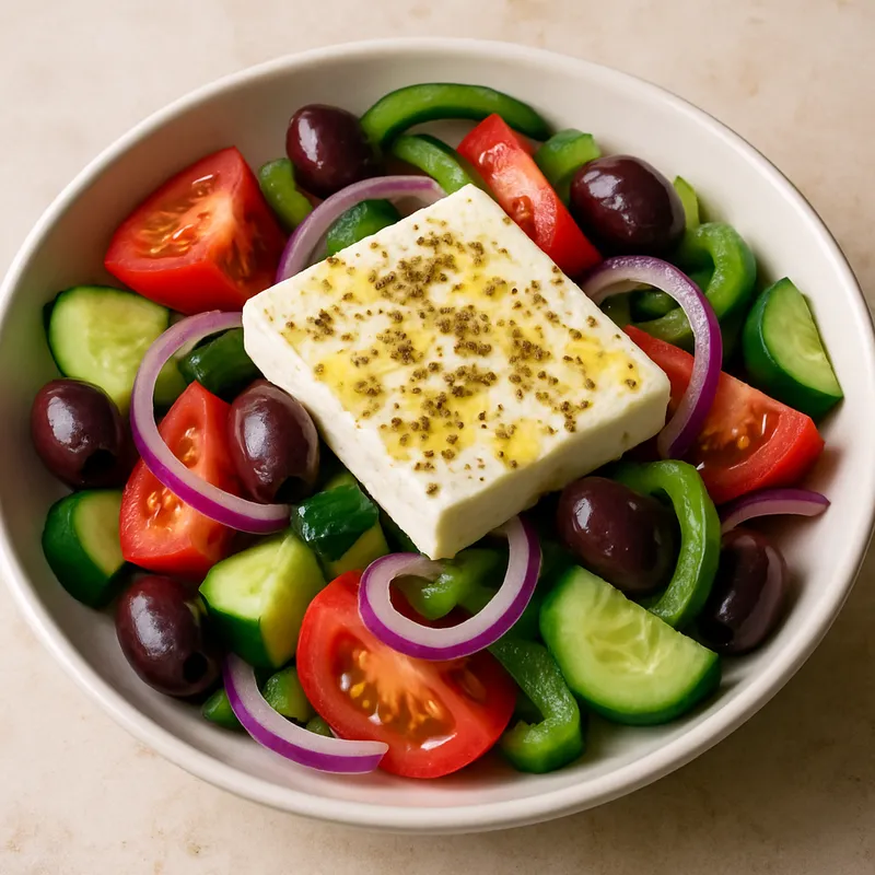 Horiatiki Salat (Griechischer Bauernsalat)