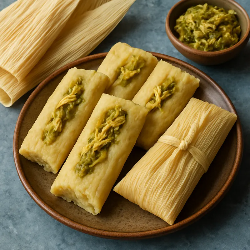 Hühnchen-Grüne-Chili-Tamales