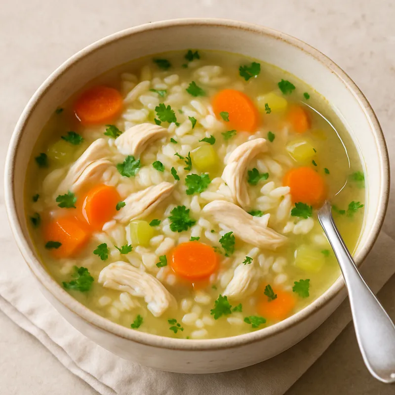 Hühner-Reis-Suppe