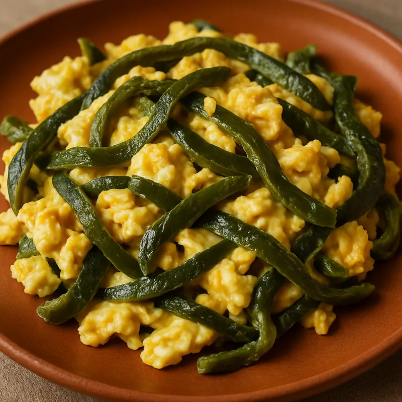 Huevos Con Rajas (Eier mit Poblano-Streifen)