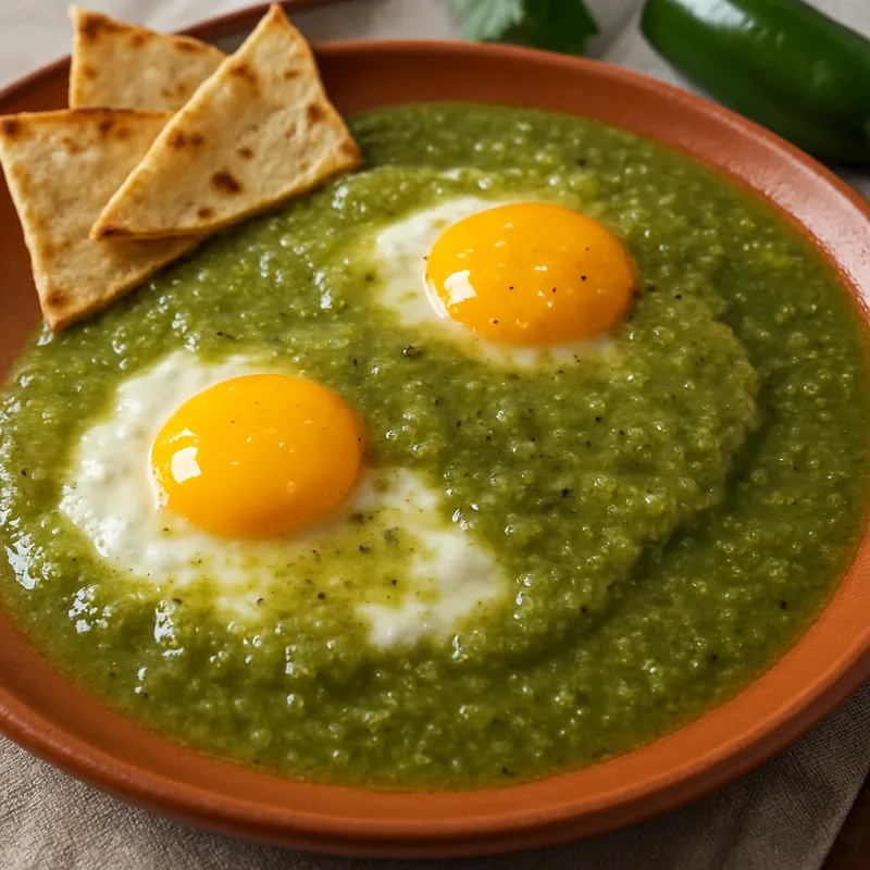 Huevos En Salsa Verde (Eier in grüner Sauce)