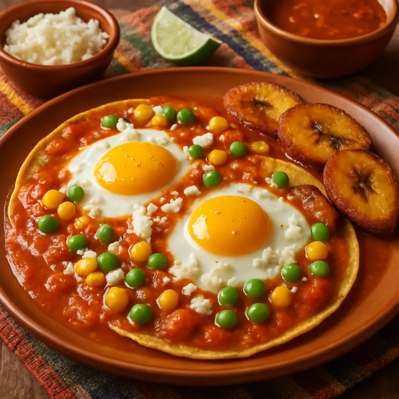 Huevos Motuleños (Eier nach Yucatan-Art)