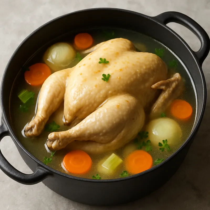 Huhn im Topf (Gekochtes Huhn)