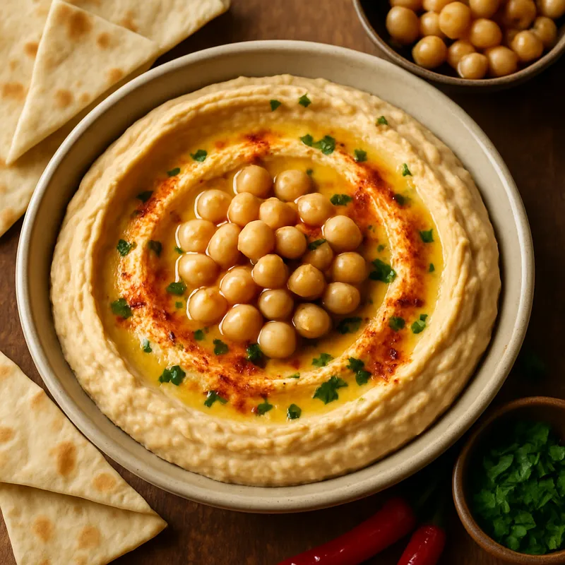 Hummus Kichererbsen-Dip auf türkische Art
