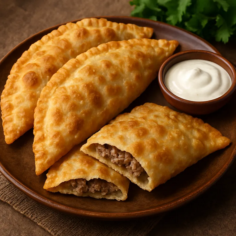 Çiğ Börek (Eskişehir gebratenes Fleischgebäck)