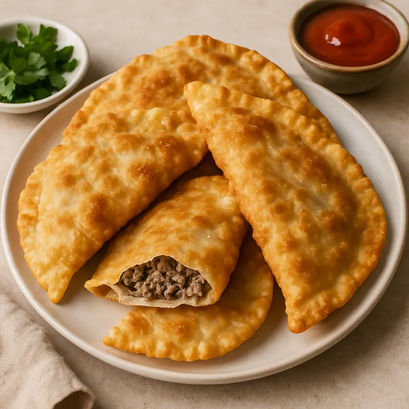 Çiğ Börek (Türkisches gebratenes Fleischgebäck)
