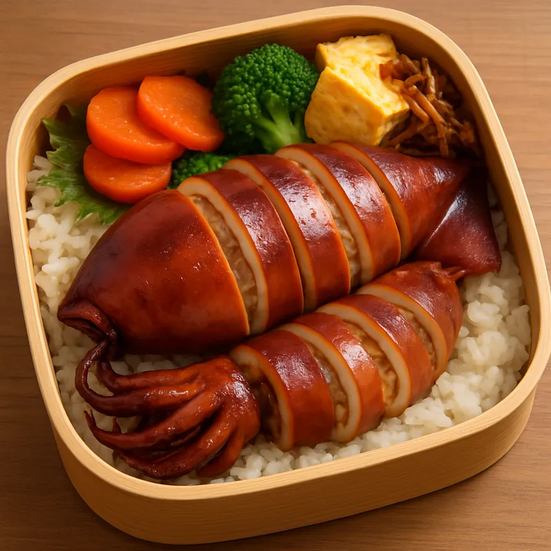 Ika Meshi Bento (Gefüllter Tintenfisch)