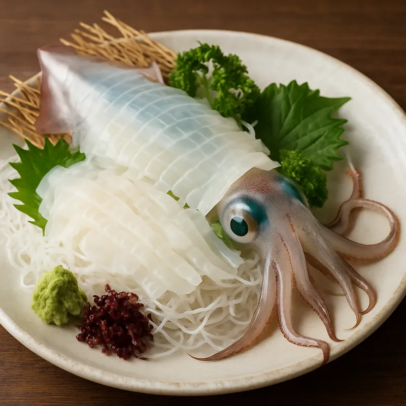 Ika No Ikizukuri (Lebender Tintenfisch als Sashimi)