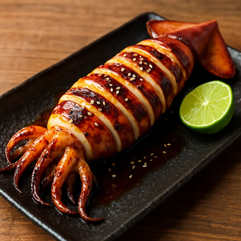 Ikayaki (Gegrillter Tintenfisch)