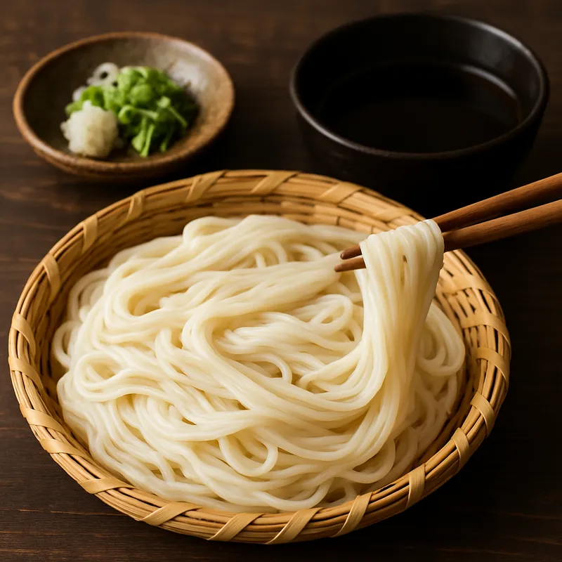 Inaniwa Udon (Dünne Udon-Nudeln aus Akita)