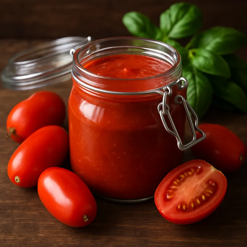 Italienische Tomatenconserva (Eingemachte Tomatensauce)