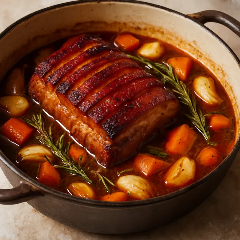 Italienischer Schweinebauch geschmort