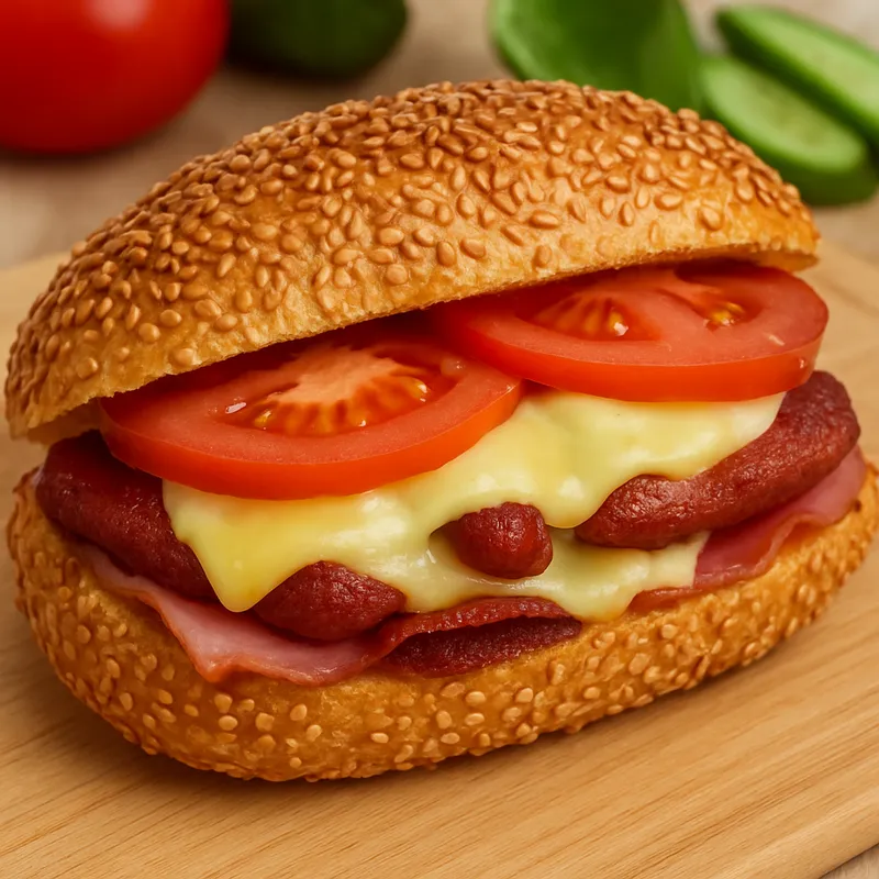 Izmir Kumru (Izmir Sesambrötchen-Sandwich)