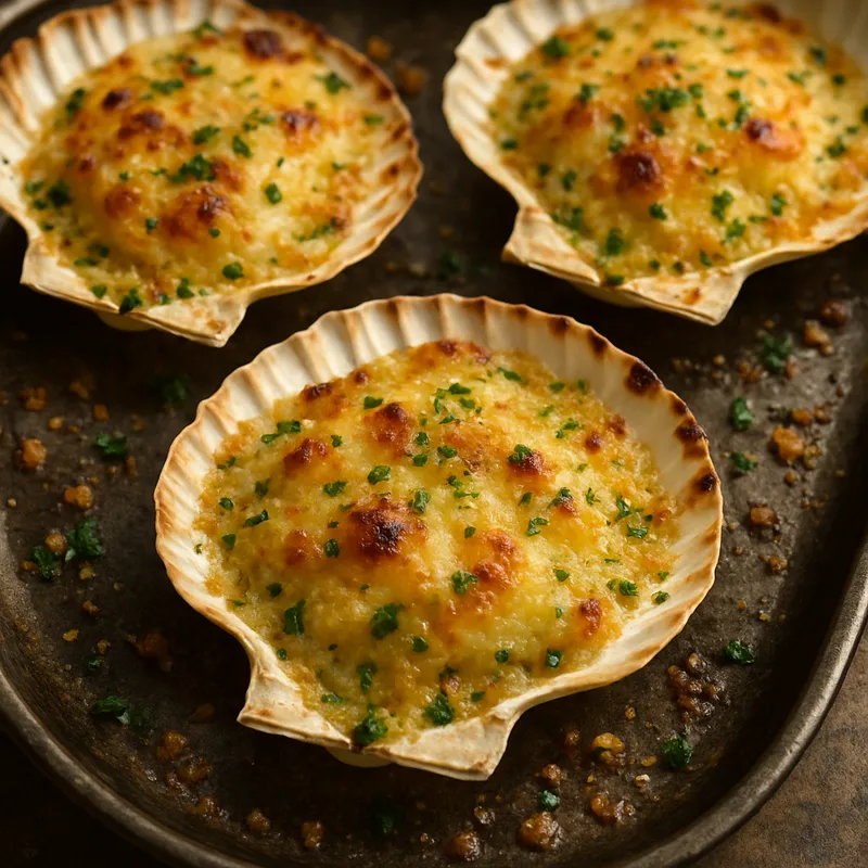 Jakobsmuscheln au Gratin