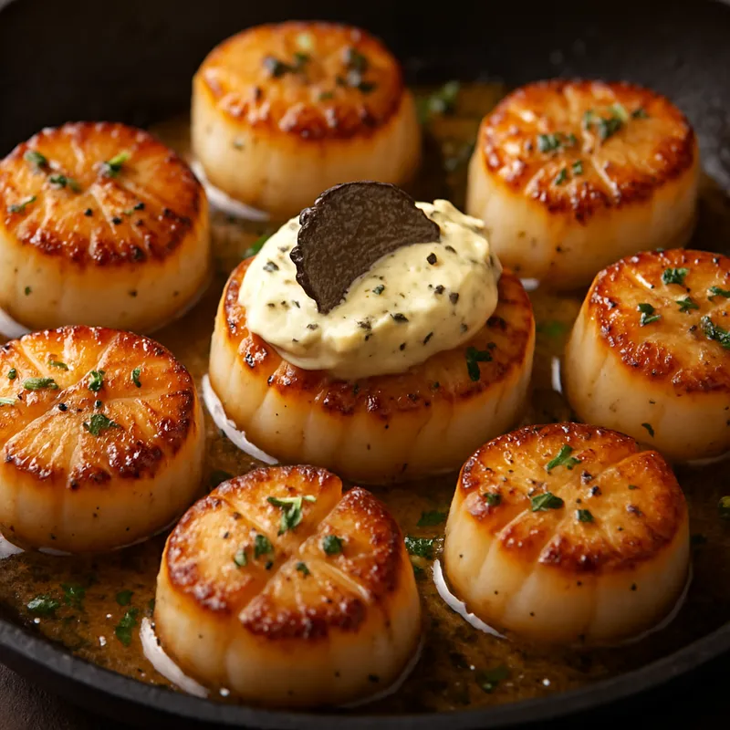 Jakobsmuscheln mit Trüffelbutter