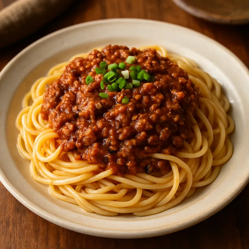 Japanische Fleischsauce-Spaghetti